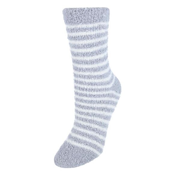 CTM Women's Fuzzy and Cozy Pattern Socks (Pack of 3) - Picture 3 of 4